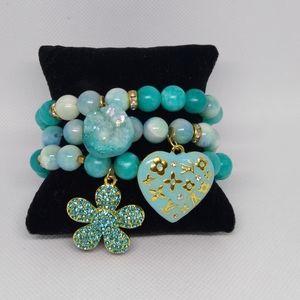 Gemstone bracelet set